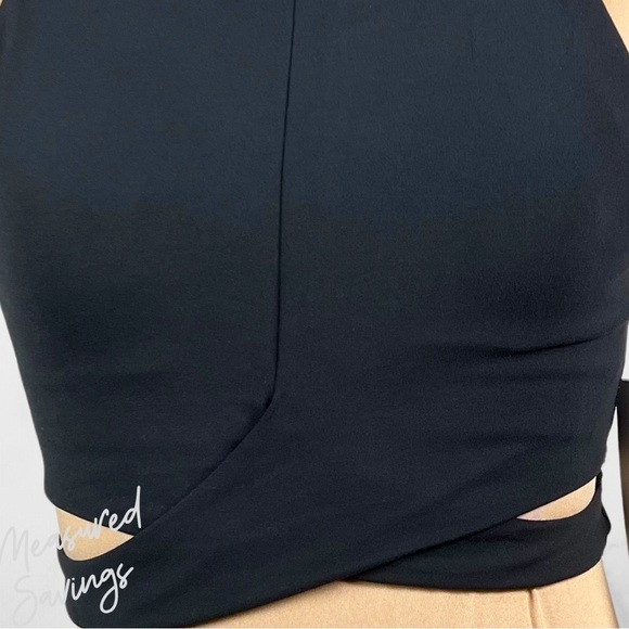 Athleta [NWT Small] Conscious Crop Black Cut-Out Sports Bra - Picture 7 of 11